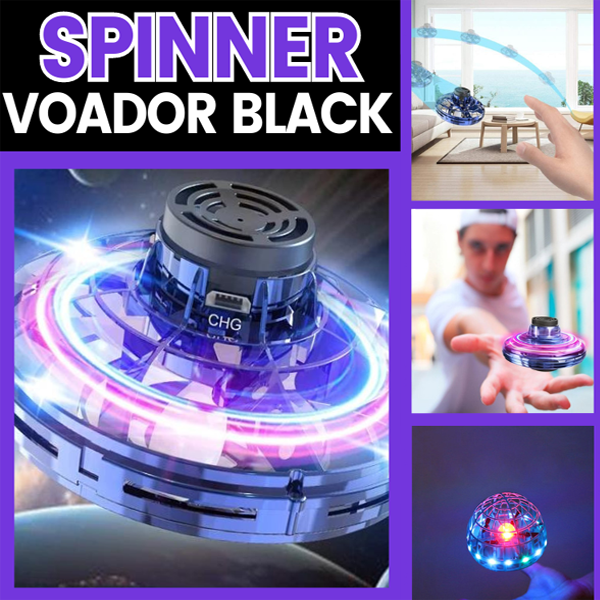 Spinner Voador Black - Drone USB