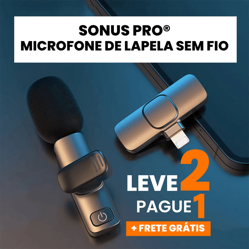 SonusPro - Microfone de lapela sem fio | LEVE 2 PAGUE 1 - blackatitudea