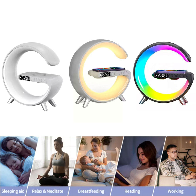 G-Geek Smart Station 4-1 Luminária, Auto Falante, Relógio e Carregador Sem Fio