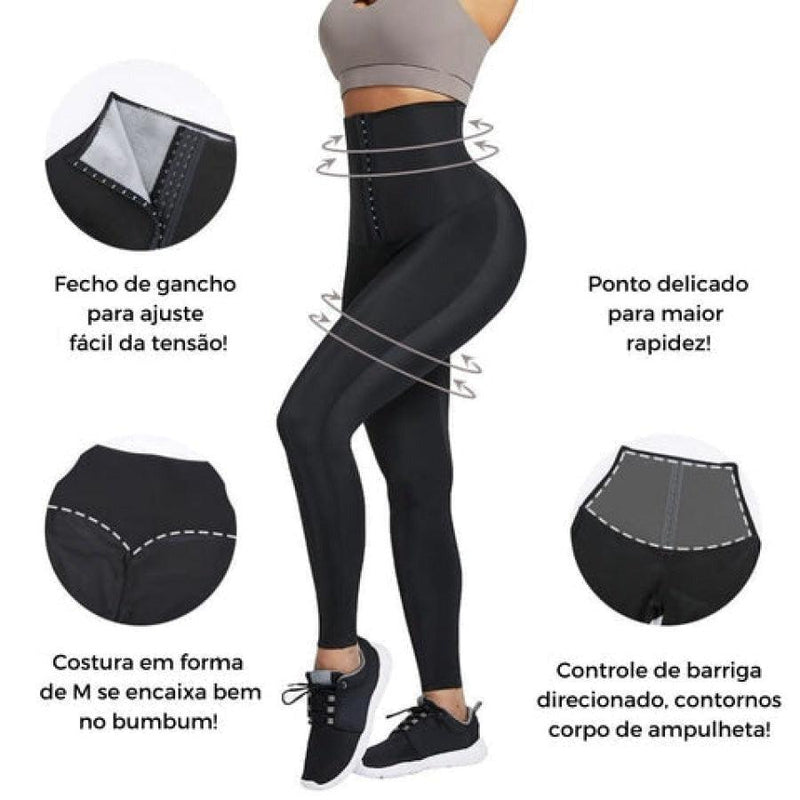 LIQUIDAÇÃO RELÂMPAGO (ÚLTIMO DIA) - Efeito Sauna - FIT MULHER Modela Cintura, Queima Calorias, Pochete e Ideal para Pós Parto - GARANTIA - blackatitudea