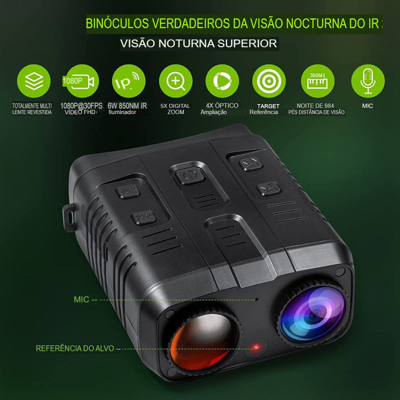 Binóculo Com Visão Noturna Full HD Night Vision