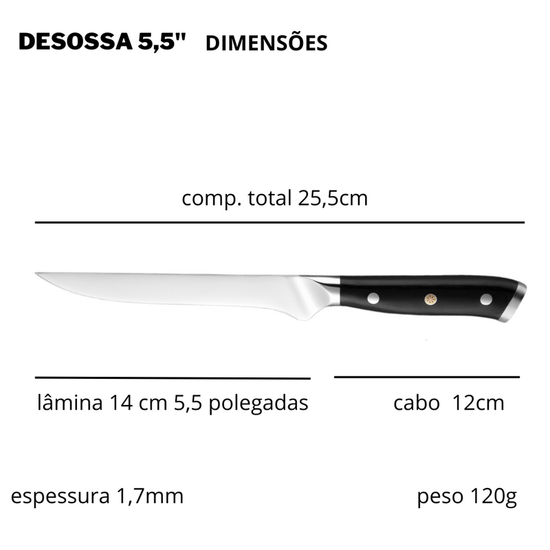 kit de Facas 5 peças Black